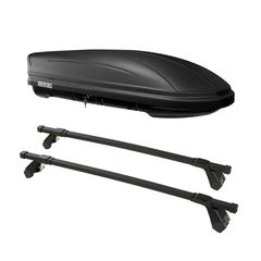 Μπάρες οροφής Hermes GS1 μαύρες για Ford Fiesta VI 3D/5D σετ με μπαγκαζιέρα Menabo Marathon 320 Dark μαύρη