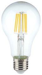 V-TAC Λάμπα LED Filament E27 A60 10W 230V 1055lm 300° IP20 Διάφανο Γυαλί Ζεστό Λευκό 214410