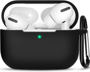 Apple AirPods Pro 2nd Generation (2022)- Protective Silicone Case with Keychain Black (oem)