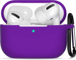 Apple AirPods Pro 2nd Generation (2022)- Protective Silicone Case with Keychain Purple (oem)