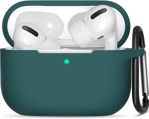 Apple AirPods Pro 2nd Generation (2022)- Protective Silicone Case with Keychain Midnight Green (oem)