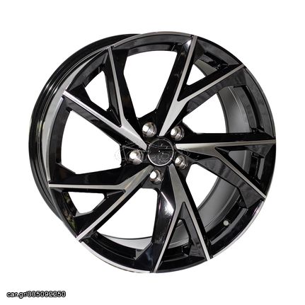 REPLICA ΖΑΝΤΕΣ AUDI 819 19X8.5 ΕΤ40 5-112 BLACK MACHINED FACED