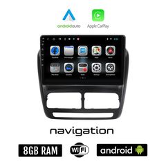 FIAT DOBLO (2010 - 2015) Android οθόνη αυτοκίνητου 8GB + 128GB με GPS WI-FI (ηχοσύστημα αφής 9" ιντσών OEM Android Auto Apple Carplay Youtube Playstore MP3 USB Radio Bluetooth Mirrorlink εργοστασ