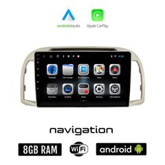 NISSAN MICRA (2002-2010) Android οθόνη αυτοκίνητου 8GB + 128GB με GPS WI-FI (ηχοσύστημα αφής 9" ιντσών OEM Android Auto Apple Carplay Youtube Playstore MP3 USB Radio Bluetooth Mirrorlink εργοστασιακή,