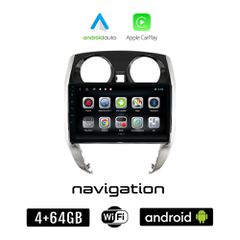 NISSAN NOTE (μετά το 2012) Android οθόνη αυτοκίνητου 4GB + 64GB με GPS WI-FI (ηχοσύστημα αφής 10" ιντσών OEM Android Auto Apple Carplay Youtube Playstore MP3 USB Radio Bluetooth Mirrorlink εργοστασιακ