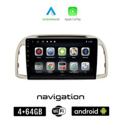 NISSAN MICRA (2002-2010) Android οθόνη αυτοκίνητου 4GB + 64GB με GPS WI-FI (ηχοσύστημα αφής 9" ιντσών OEM Android Auto Apple Carplay Youtube Playstore MP3 USB Radio Bluetooth Mirrorlink εργοστασιακή,