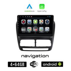 FIAT DOBLO (2010 - 2015) Android οθόνη αυτοκίνητου 4GB + 64GB με GPS WI-FI (ηχοσύστημα αφής 9" ιντσών OEM Android Auto Apple Carplay Youtube Playstore MP3 USB Radio Bluetooth Mirrorlink εργοστασι