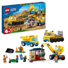 LEGO City - Construction Trucks and Wrecking Ball Crane (60391) / Toys