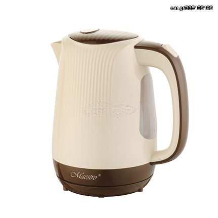 Feel-Maestro MR042 beige electric kettle 1.7 L Beige, Brown 2200 W