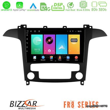 Bizzar FR8 Series Ford S-Max 2006-2012 8core Android12 2+32GB Navigation Multimedia Tablet 9″