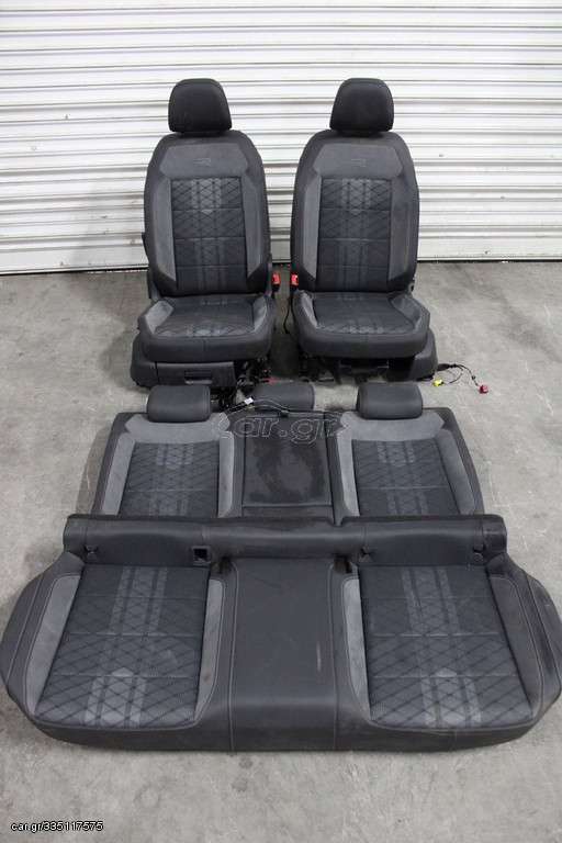 Σαλόνι κομπλέ VW T-Roc 2GA RLine μαύρο ύφασμα-δέρμα-alcantara