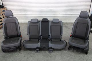 Σαλόνι κομπλέ VW T-Cross 2GM γκρι-μαύρο δέρμα-ύφασμα
