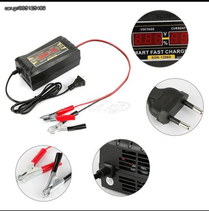 Ταχυφορτιστής μπαταρίας αυτοκινήτου και μοτοσικλέτας 12Ah - 100Ah