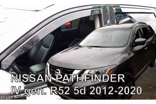 ΣΕΤ ΑΝΕΜΟΘΡΑΥΣΤΕΣ ΑΥΤΟΚΙΝΗΤΟΥ ΓΙΑ NISSAN PATHFINDER IV R52 5D 2012-2020 ΑΠΟ ΕΥΚΑΜΠΤΟ ΦΙΜΕ ΠΛΑΣΤΙΚΟ HEKO - 4 ΤΕΜ.