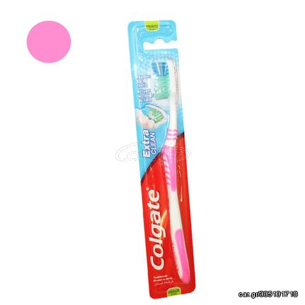 ΟΔΟΝΤΟΒΟΥΡΤΣΑ COLGATE EXTRA CLEAN ΡΟΖ ΜΕΤΡΙΑ