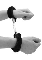 Beginner's Furry Hand Cuffs - With Quick-Release Button-thumb-1