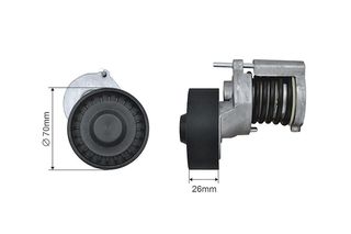 Τροχαλία τεντωτήρα ιμάντα για AUDI A2 00-05, SEAT ALTEA 06-, AROSA 97-04, IBIZA/CORDOBA 96-,INCA 95-03, LEON 99-12, TOLEDO II 00-06, SKODA FABIA 99-14, OCTAVIA 96-06,ROOMSTER 06-15,VW BORA /GOLF IV/V