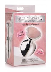 Gemstones Rose Quartz Heart Medium Anal Plug-thumb-3