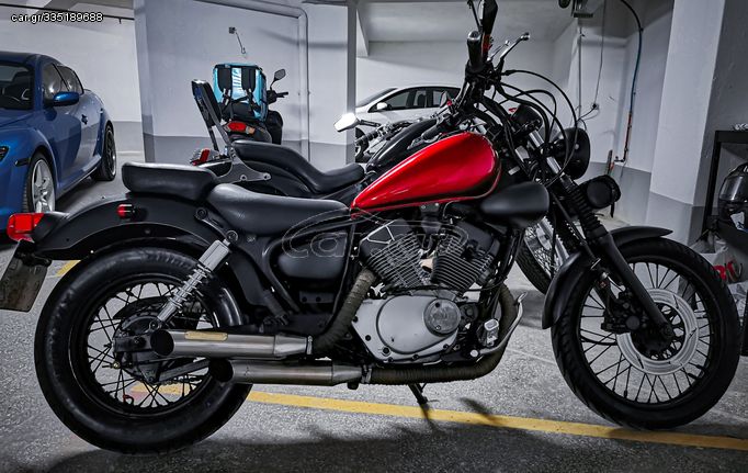 TARAZON Auspuffanlage Für Yamaha V-Star XV 250 / Virago (1988-2021) – 2 Rohre Mit Schalldämpfer Aus Edelstahl