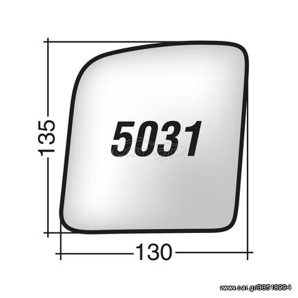 Κρύσταλλο καθρέπτη δεξί και αριστερό FORD TOURNEO CONNECT 2002 - 2009 FORD TRANSIT CONNECT 2002 - 2009