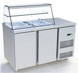 Ψυγεία Βιτρίνα (Σαλατών) με μηχανή δεξιά Διαστάσεις 141 x 70 x 125
