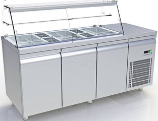 Ψυγεία Βιτρίνα Σάντουιτς-τόστ-Σαλατών με συρταρωτή μηχανή Διαστάσεις 235 x 70 x 125