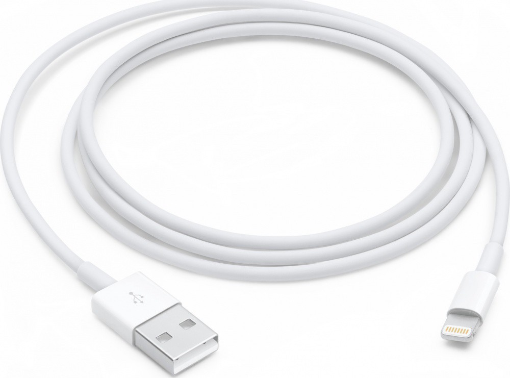 Apple USB-A to Lightning Cable Λευκό 1m (MXLY2ZM/A)
