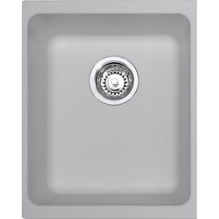 Franke Kubus KBG 110-34 Metallic Platinum Υποκαθήμενος Γρανιτένιος Νεροχύτης 45cm