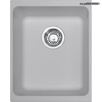 Franke Kubus KBG 110-34 Metallic Platinum Υποκαθήμενος Γρανιτένιος Νεροχύτης 45cm
