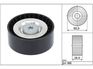 INA 532 0571 10 Τροχαλία παρέκκλισης, ιμάντας poly-V MERCEDES-BENZ *651 200 0370*