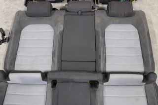 Σαλόνι κομπλέ VW Golf 7 5G4 RLine μαύρο-γκρι ύφασμα-alcantara (5 πόρτες)-thumb-3