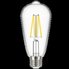 Λάμπα led Filament clear αβοκάντο ST64 E27 8W 230V 3000k θερμό λευκό φως 1060lm δέσμης 320°