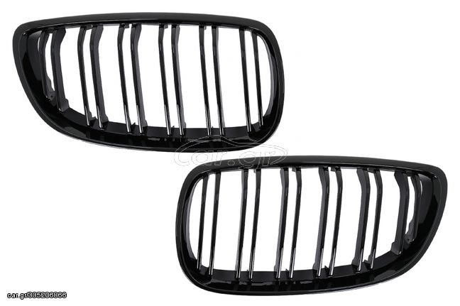 Front Kidney Grilles suitable for BMW 3 Series E92 E93 Coupe Convertible NonLCI (2006-2009) Double Stripe M-Package Sport Design