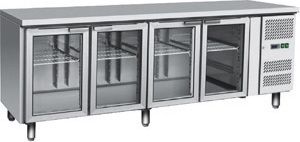 ΠΡΟΣΦΟΡΑ!!! KARAMCO SNACK GN4100TNG Επαγγελματικό Ψυγείο Πάγκος Συντήρησης με 4 Γυάλινες Πόρτες - 2230x600x850mm