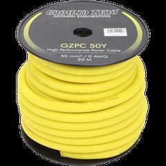 Ground Ζero GZPC 50Y Κίτρινο Καλώδιο Ρεύματος-Γείωσης 0AWG (κουλούρα 20m)