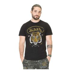 Von Dutch Μπλούζα Tiger T-shirt Black | Μαύρο