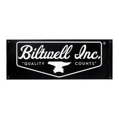 Biltwell Shield logo shop banner black/white