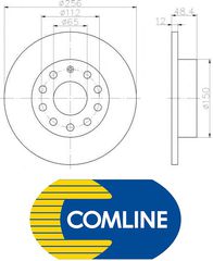 Δισκόπλακα οπίσθια 256x12 (ΚΑΙΝΟΥΡΓΙΑ) ,VW ,TOURAN  2003-2010 