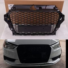 Μπροστινή μάσκα χωρίς σήμα για Audi A3 8V (2012-2016) RS3 Design Piano Black