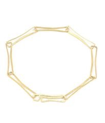 Βραχιόλι paper clip σε σατινέ χρυσό Κ14 χειροποίητο B31