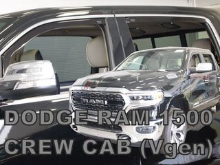 DODGE RAM 1500 CREW CAB (ΔΙΠΛΟΚΑΜΠΙΝΟ) 4D 2019+ ΣΕΤ ΑΝΕΜΟΘΡΑΥΣΤΕΣ ΑΥΤΟΚΙΝΗΤΟΥ ΑΠΟ ΕΥΚΑΜΠΤΟ ΦΙΜΕ ΠΛΑΣΤΙΚΟ HEKO - 4 ΤΕΜ.