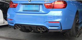 Aero Body Kit Front Bumper Lip and Air Diffuser BMW F80 M3 Sedan F82 M4 Coupe (2014-2019) M Sport Design Piano Black-thumb-1