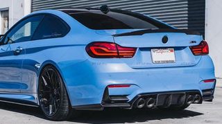 Aero Body Kit Front Bumper Lip and Air Diffuser BMW F80 M3 Sedan F82 M4 Coupe (2014-2019) M Sport Design Piano Black-thumb-2