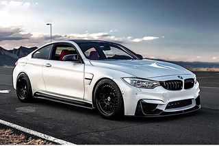 Aero Body Kit Front Bumper Lip and Air Diffuser BMW F80 M3 Sedan F82 M4 Coupe (2014-2019) M Sport Design Piano Black-thumb-3