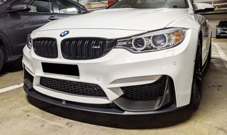 Aero Body Kit Front Bumper Lip and Air Diffuser BMW F80 M3 Sedan F82 M4 Coupe (2014-2019) M Sport Design Piano Black-thumb-4