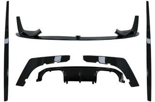 Aero Body Kit Front Bumper Lip and Air Diffuser BMW F80 M3 Sedan F82 M4 Coupe (2014-2019) M Sport Design Piano Black-thumb-8