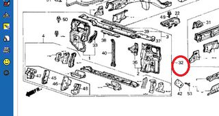Σύνθεση εμπρός τροπέτου Honda Civic 4dr '86- '87 (60810SB4330ZZ)  BULKHEAD COMP.