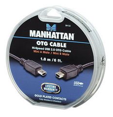 Teesa 391122 Manhattan καλώδιο Mini-USB A σε Mini-USB B OTG M/M 1.8m