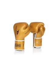 Yakimasport 10039514OZ Γάντια Πυγμαχίας Δερμάτινα για Αγώνα Χρυσά