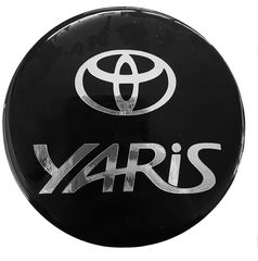 TOYOTA YARIS 3D/5D 1999-2004 ΑΥΤΟΚΟΛΛΗΤΟ ΤΑΠΑΣ ΡΕΖΕΡΒΟΥΑΡ 13,2 cm ΜΑΥΡΟ/ΧΡΩΜΙΟ ΜΕ ΕΠΙΚΑΛΥΨΗ ΕΠΟΞΕΙΔΙΚΗΣ ΡΥΤΙΝΗΣ (ΥΓΡΟ ΓΥΑΛΙ) - 1 ΤΕΜ.